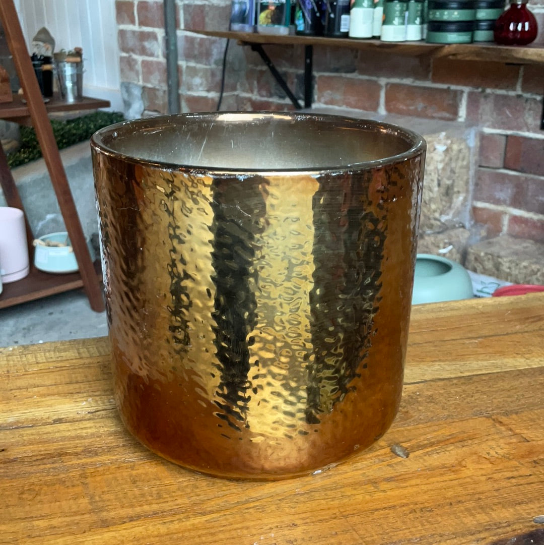 METALLIC HAMMERED POT – The Houseplant Shop