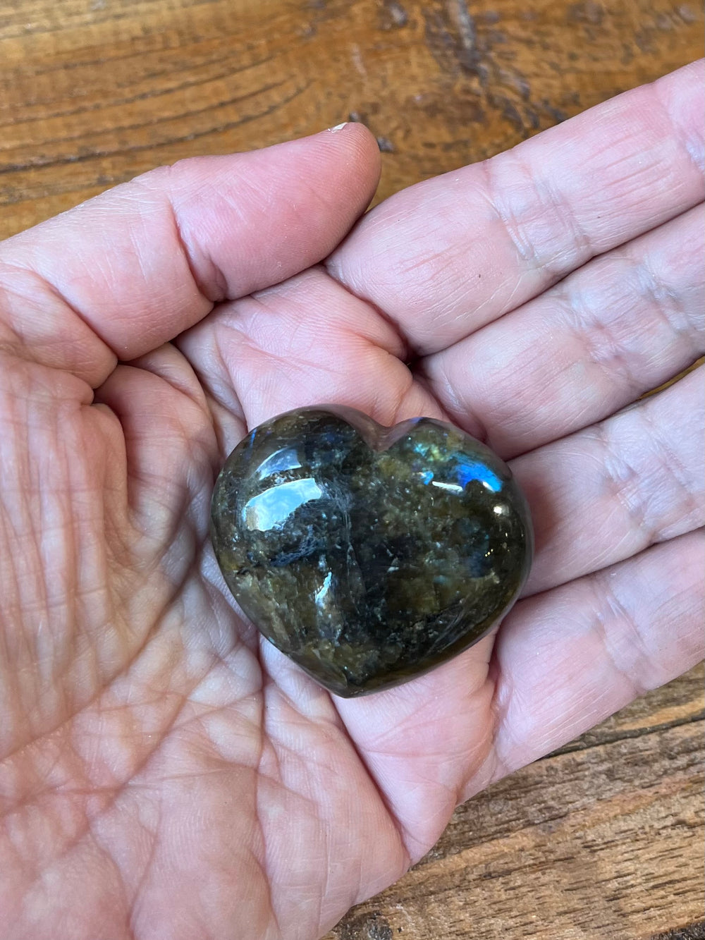 Labradorite Heart