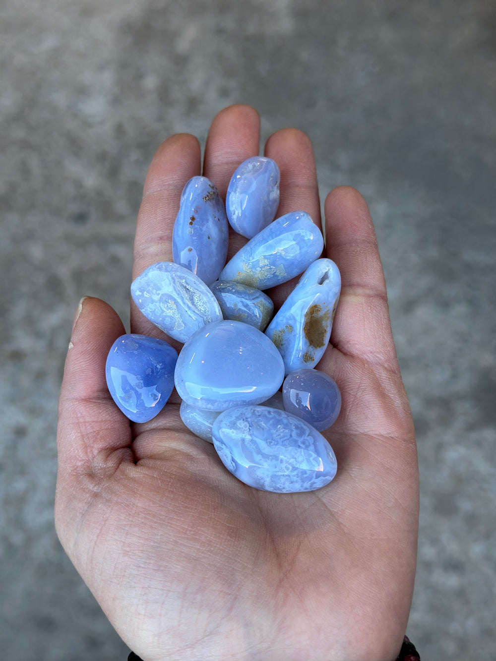 Blue Lace Agate Tumbled Stone