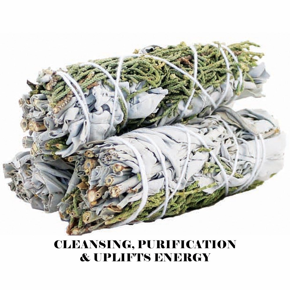White Sage & Juniper Smudge Stick 10cm