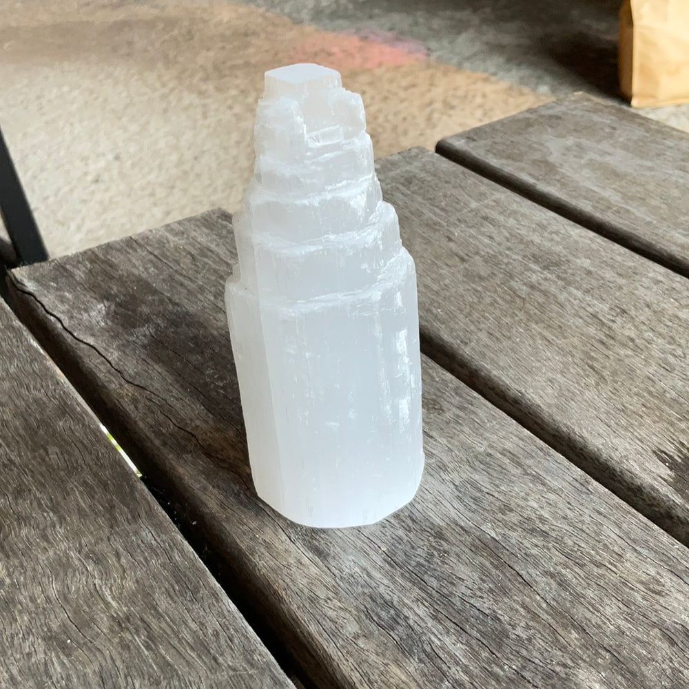 Selenite Tower Rough Cut