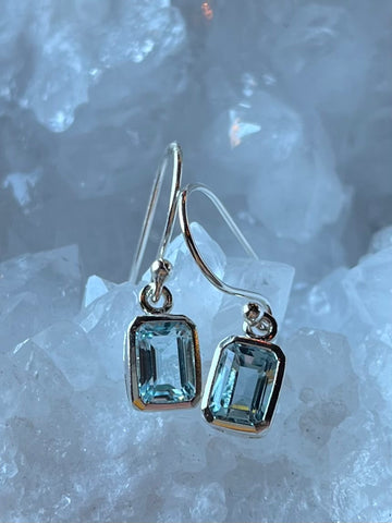 BLUE TOPAZ DROP EARRINGS