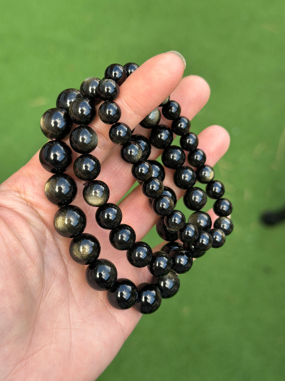 Golden Sheen Obsidian Bracelet
