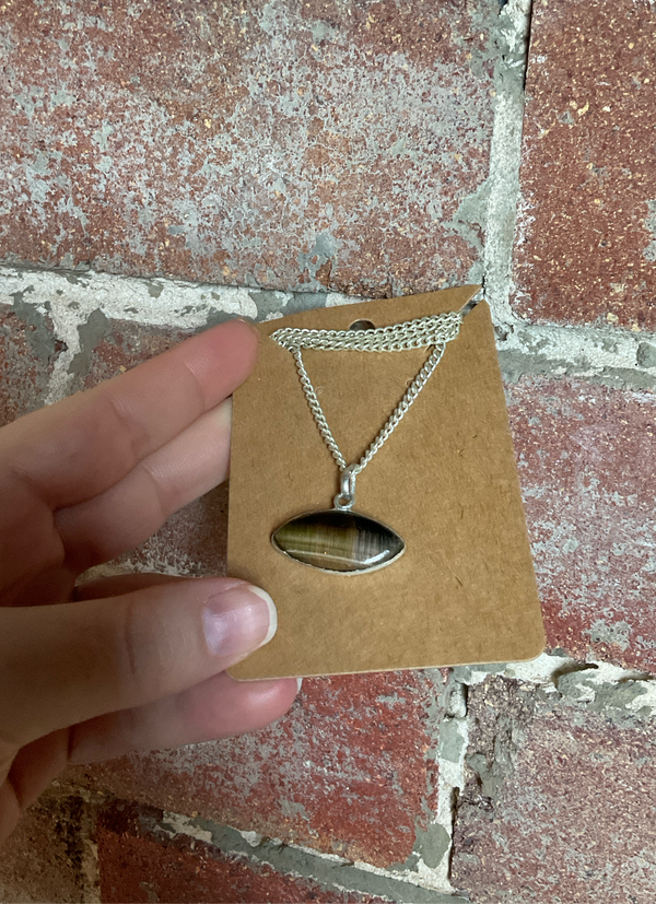 Tiger's Eye Oval Necklace