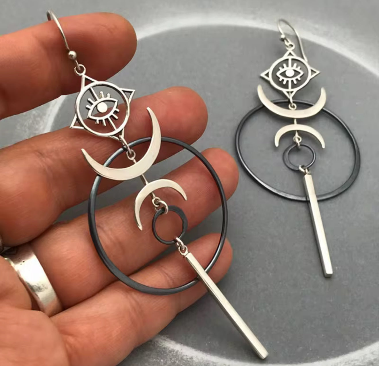 All-Seeing Moon Phase Earrings