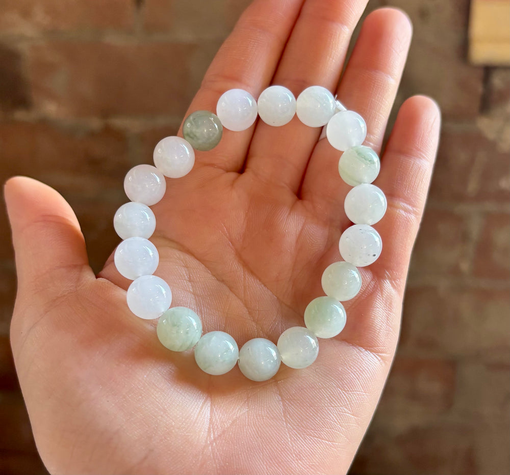 Tianshan Jade Bead Bracelet 10mm