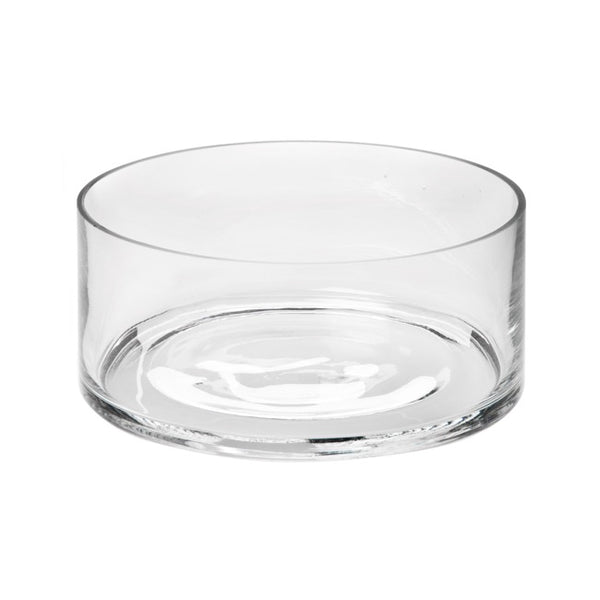Glass Float Bowl Cylinder Clear - 20x9cmH