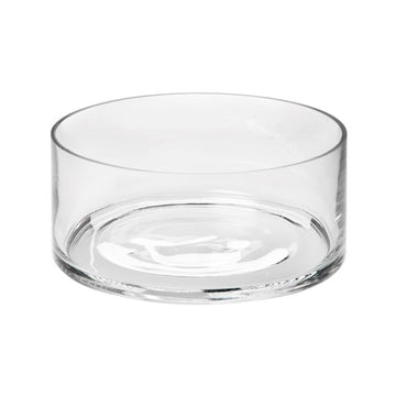 Glass Float Bowl Cylinder Clear - 20x9cmH