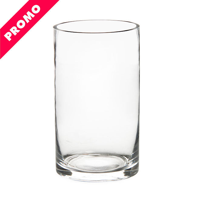 Glass Cylinder Vase Clear 15cm x 25cm