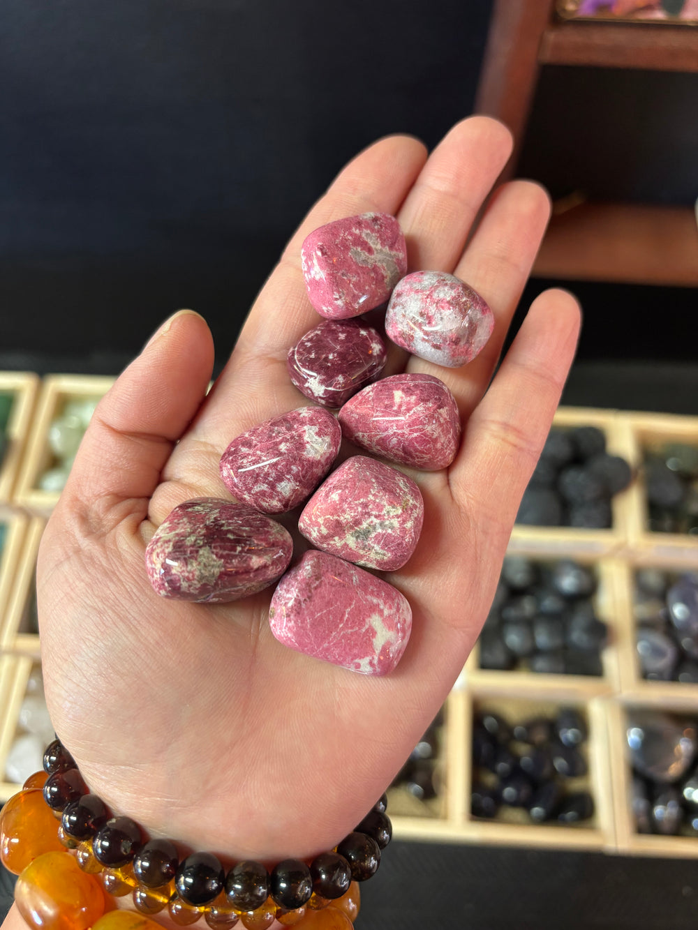 Thulite Tumbled Stone