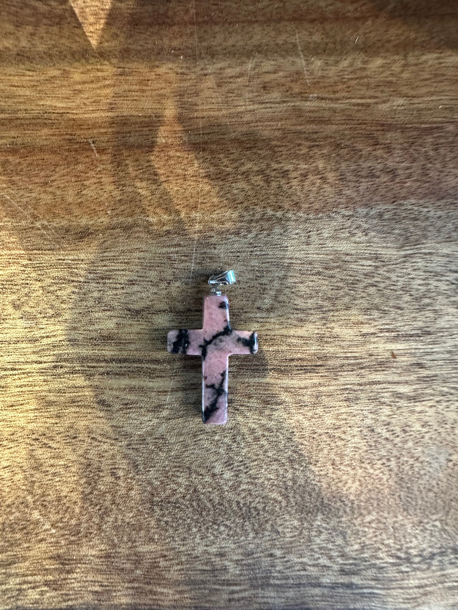 RHODOCHROSITE CROSS PENDANT