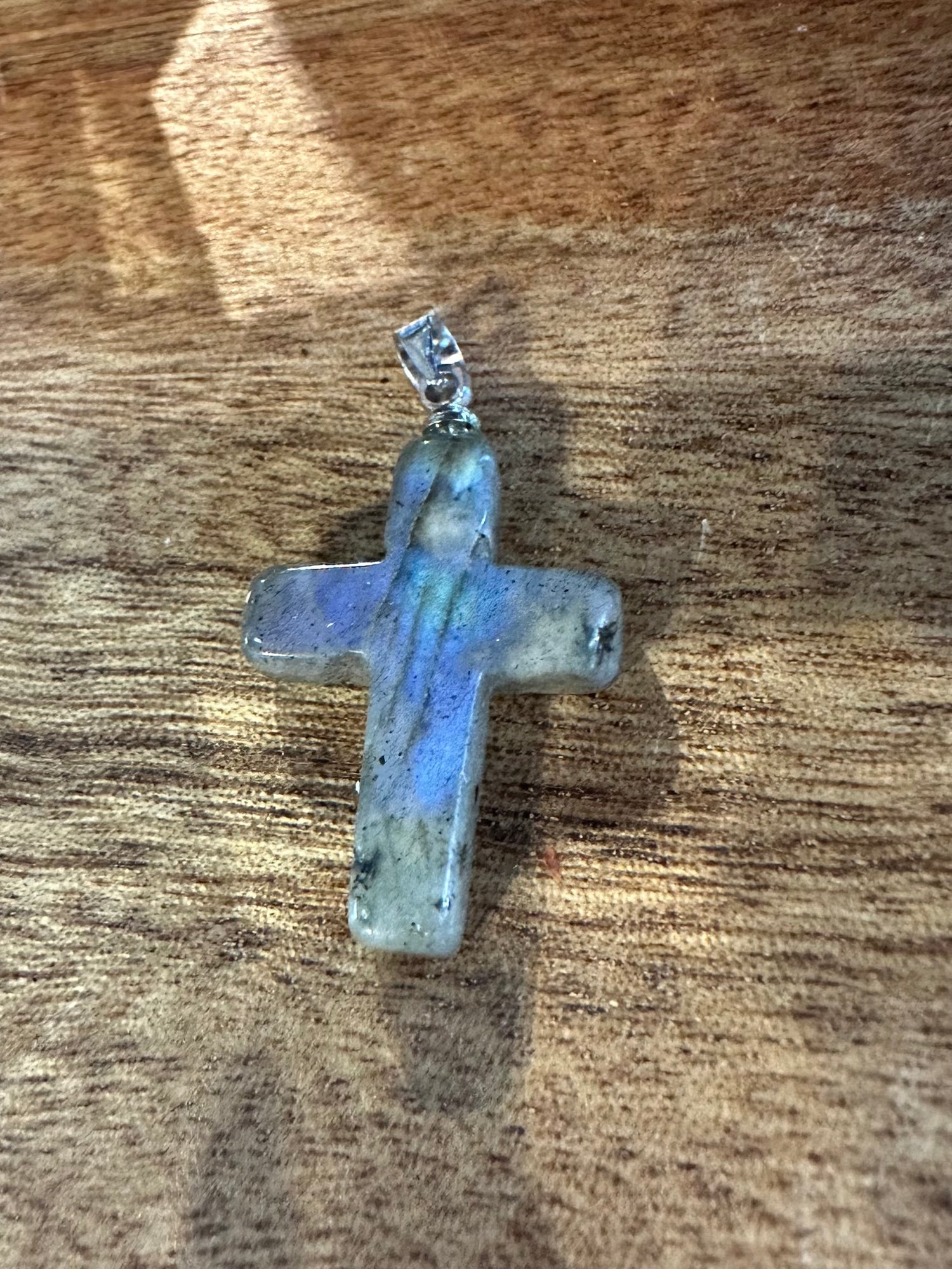 LABRADORITE CROSS PENDANT