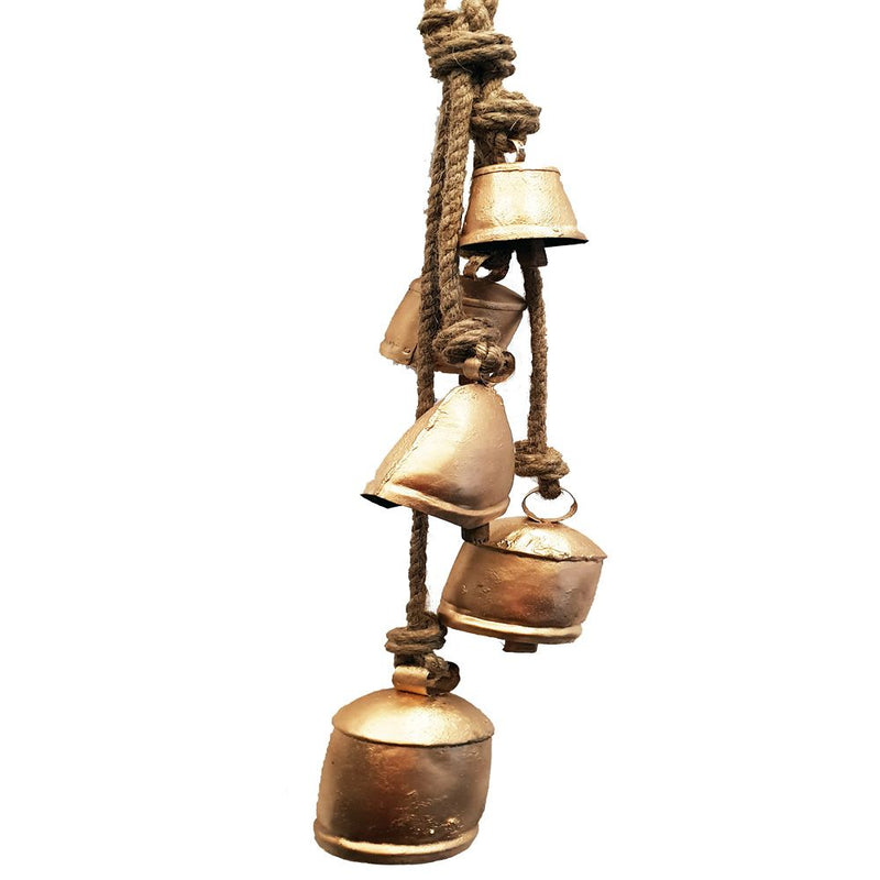 5 COW BELLS ON STRING