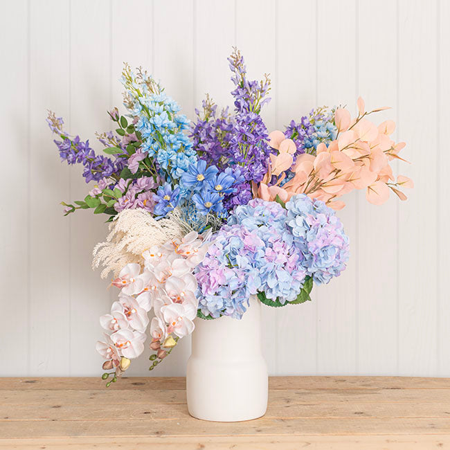 EUCALYPTUS SEEDED SPRAY DUSTY ROSE (72CMH)