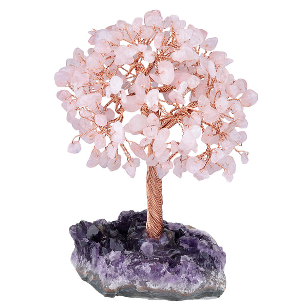 Rose Quartz Crystal Tree (Stone Base)