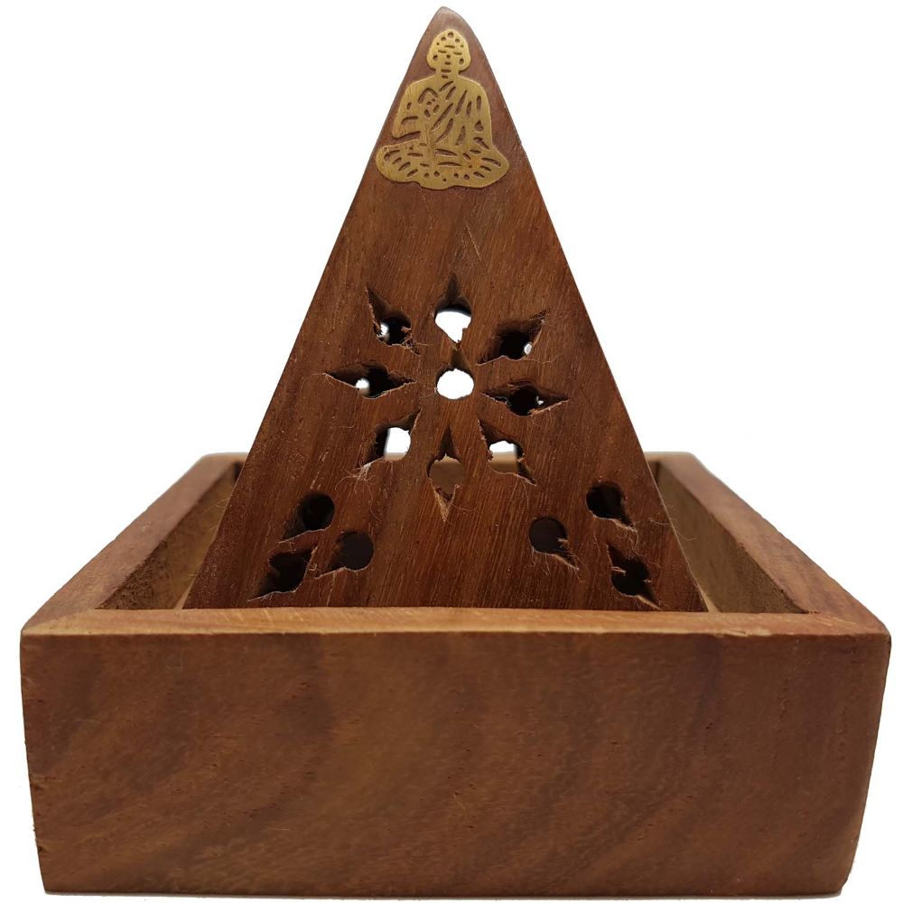 Buddha Inlay Pyramid Cone Burner