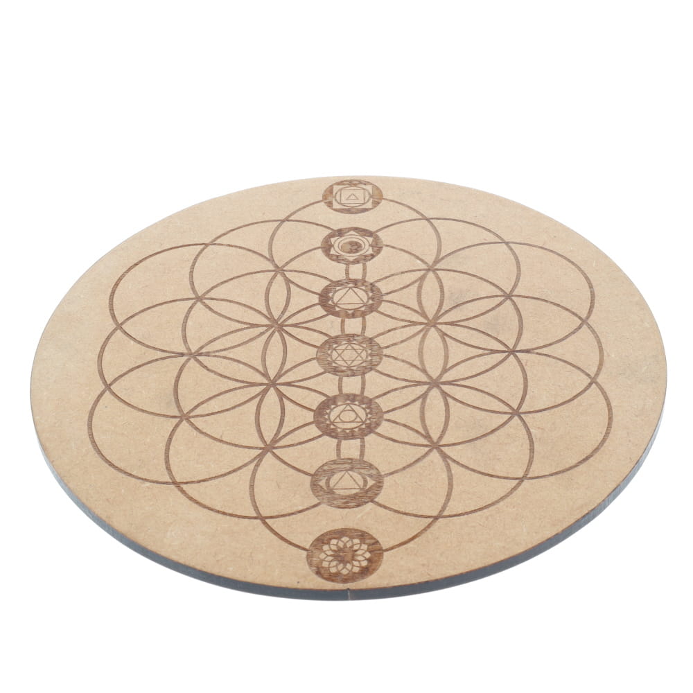 Seven Chakra Wooden Grid Board 25cm