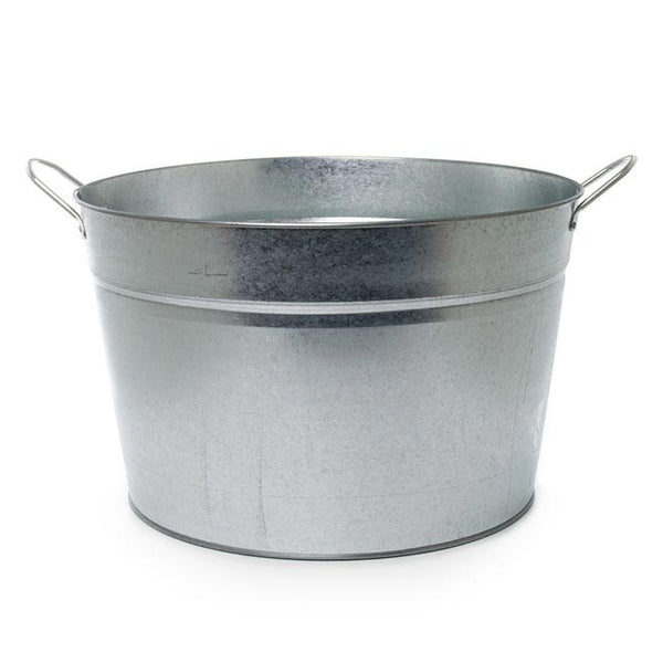 Metal Round Garden Basin Zinc 36cm