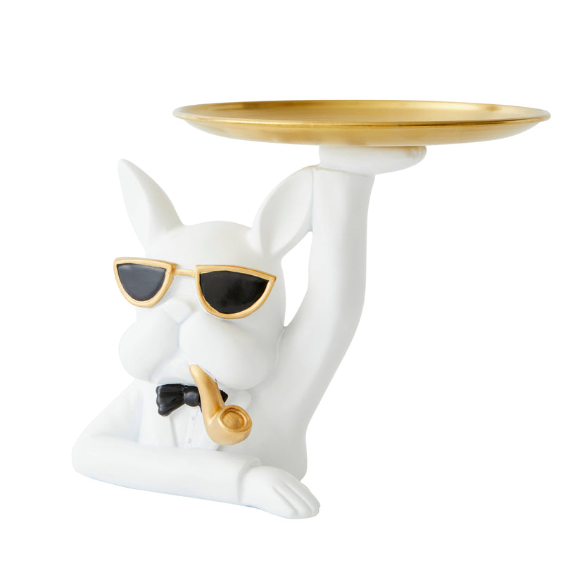 Bulldog w/Pipe Tray, White