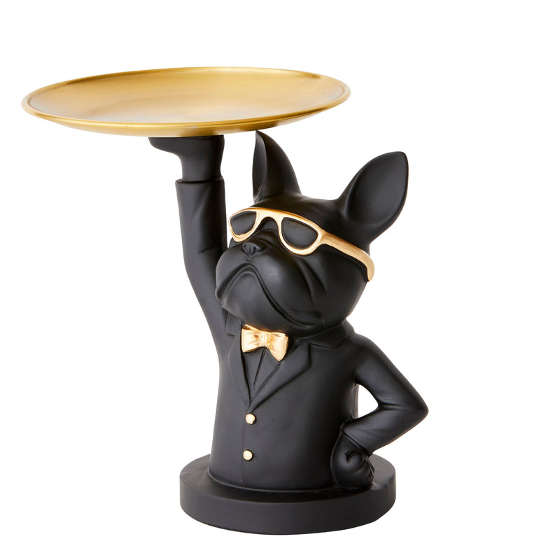 Bulldog Tray Round, Black