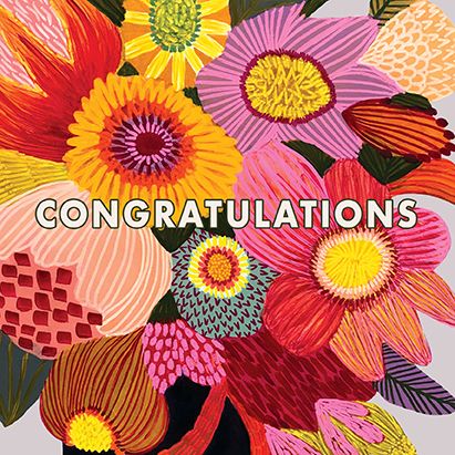 Kirsten Katz Golden Bunch Congratulations Card