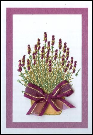 Magenta Lavender Handmade Gift Card
