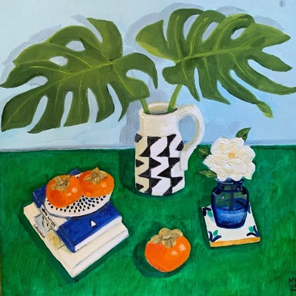 Monstera & Persimmons Card
