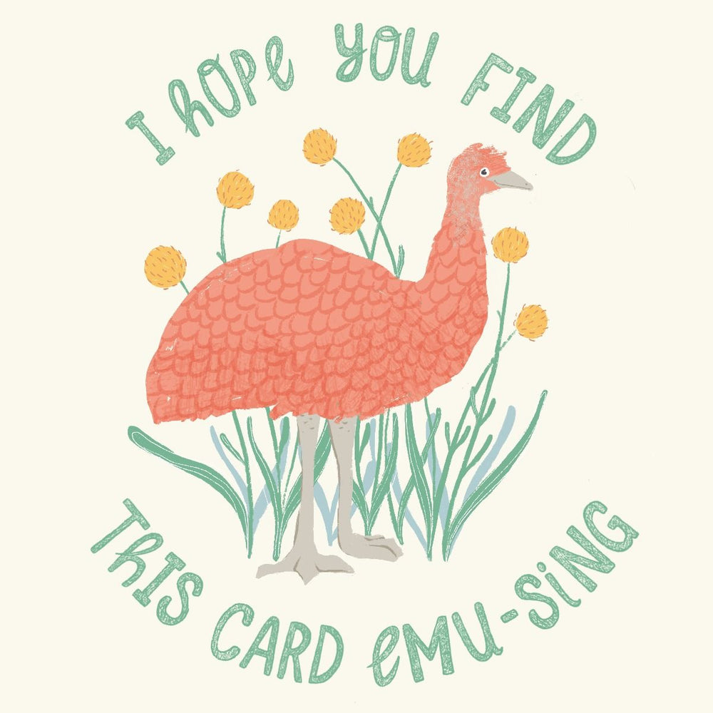 Emu-sing Emu Greeting Card